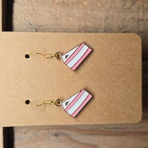 Valentine's Day Slice Of Cake Earrings